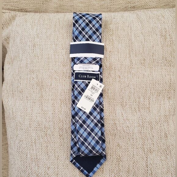 Club Room Everberg Classic Plaid Tie - Picture 5 of 8